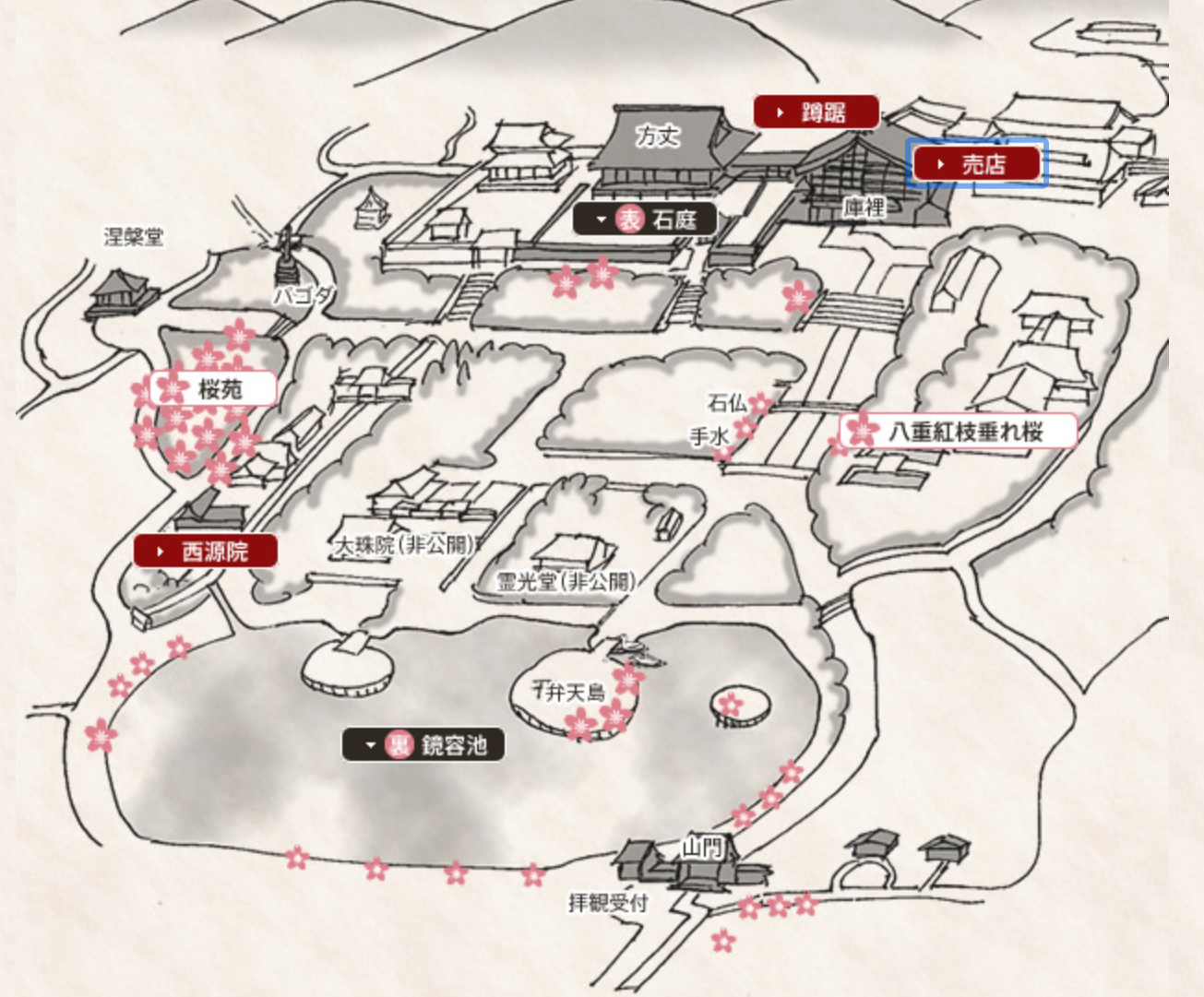 龍安寺境内マップ