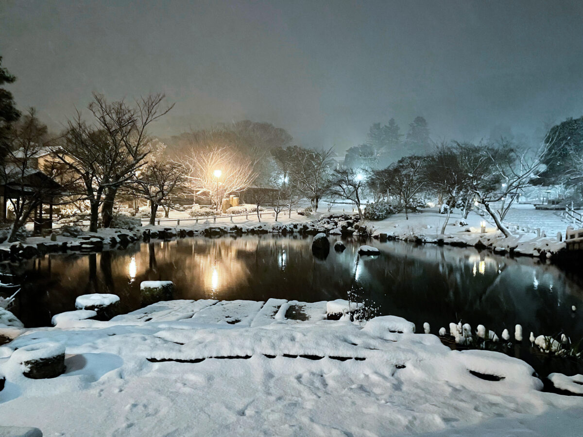 円山公園 京都 雪